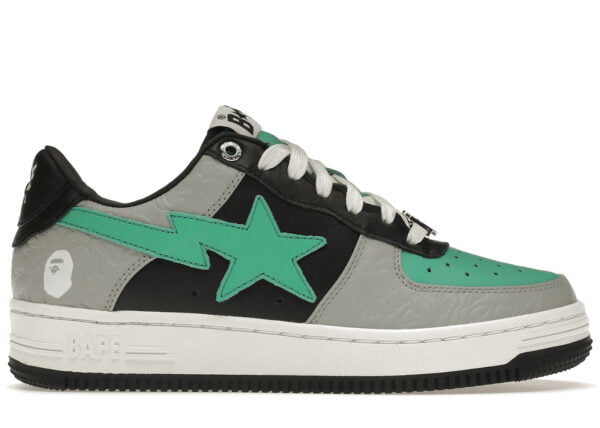 A Bathing Ape Bapesta Grey Green Product