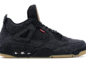 Experience Replica Air Jordan 4 Retro Levi's Black combining classic denim styling with the iconic Jordan silhouette, perfect for collectors.