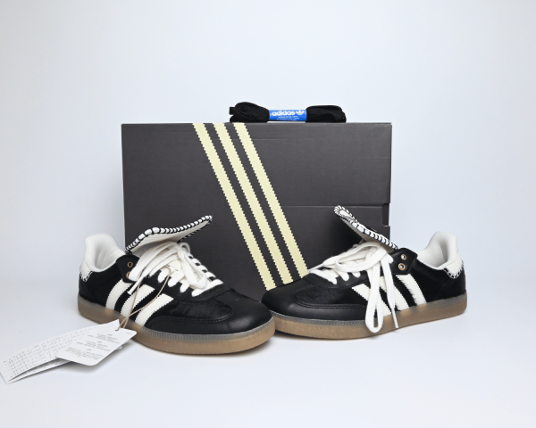 Adidas x Wales Bonner Pony Samba Shoes Black Chalk White 1