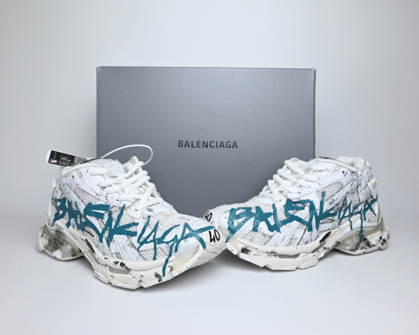 Balenciaga Graffiti Runner Teal 1