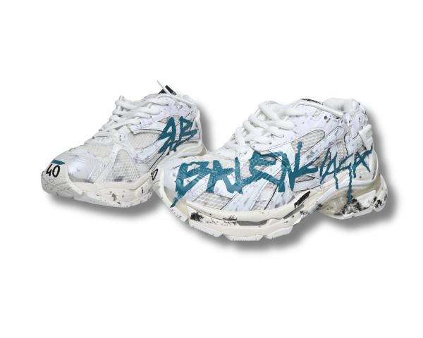 Balenciaga Graffiti Runner Teal 2