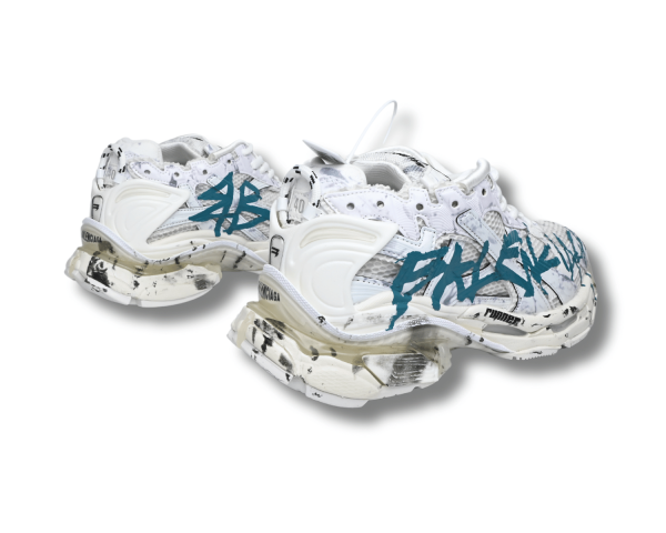 Balenciaga Graffiti Runner Teal 4