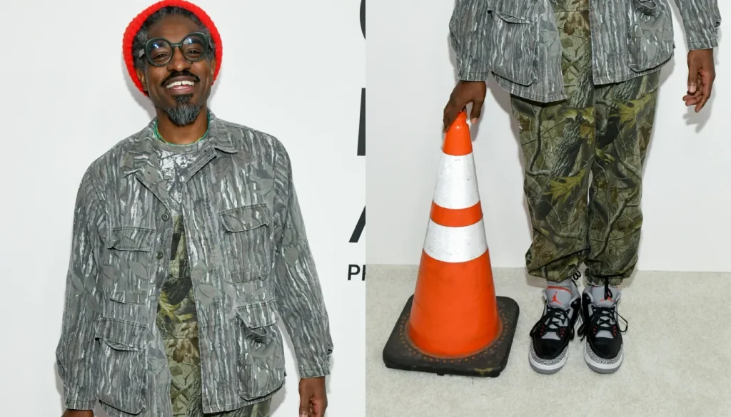 Andre 3000 Shines in Air Jordan 3 ‘Black Cement’ at the CFDA Awards