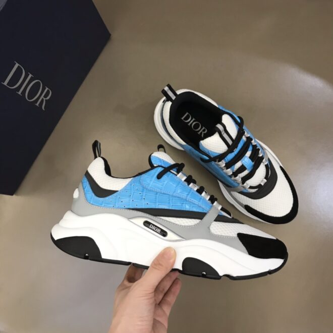 DIOR B22 Sneaker Light Blue Croc - Image 3