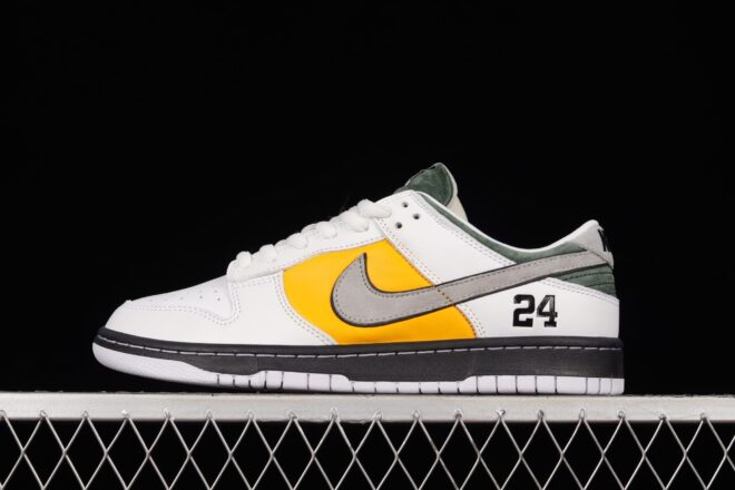 Nike SB Dunk Low Kobe White Yellow Green Black - Image 3