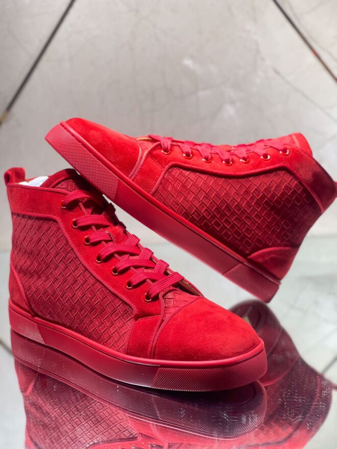 Christian Louboutin Sneakers Suede calf Red - Image 9