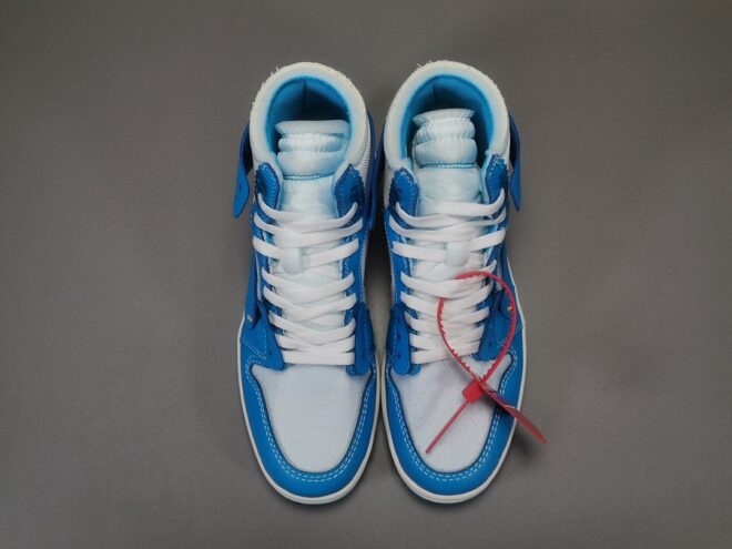 Air Jordan 1 Retro High Off-White University Blue Extended Size - Image 3