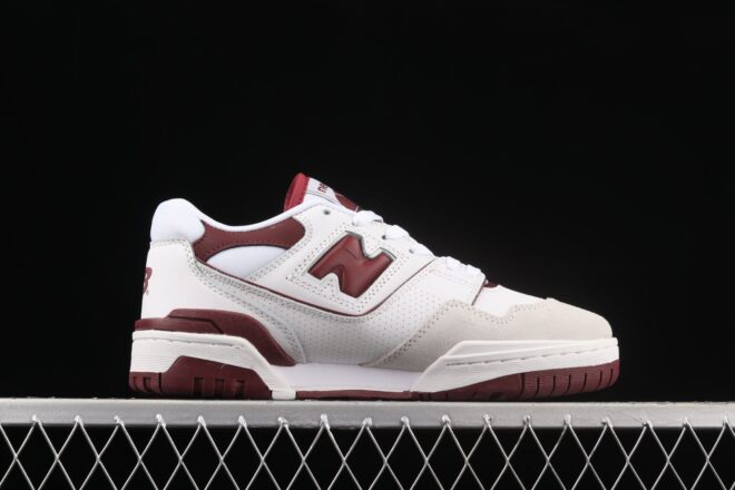 New Balance 550, Sea Salt Burgundy - Image 3