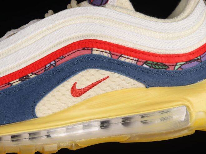 Nike Air Max 97 Coconut Milk Fossil Denim Red - Image 8