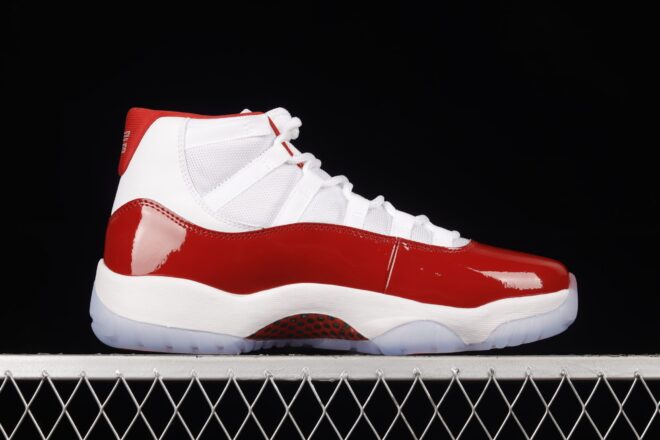 Air Jordan 11 Cherry-White-Varsity Red-Black - Image 9