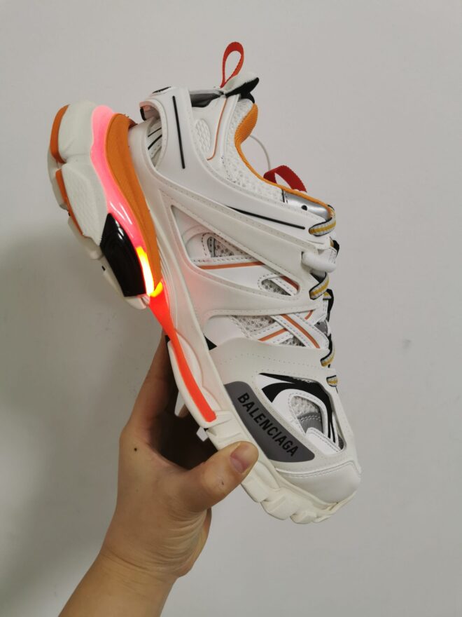 Balenciaga Track LED Sneaker White/Orange - Image 2