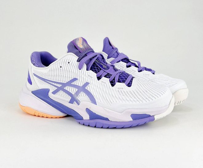 Women’s ASICS Court FF 3 White and Purple - Image 5