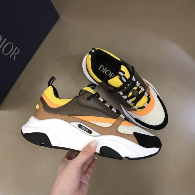 DIOR B22 Sneaker Yellow White Ebony Camel - Image 6