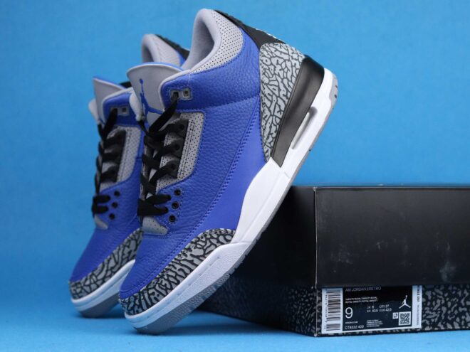 Jordan 3 Retro Varsity Royal Cement - Image 8