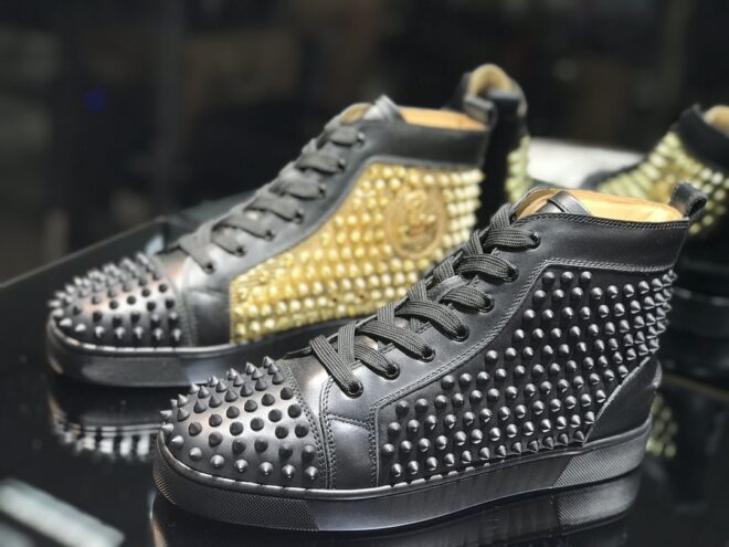 Christian Louboutin Spikes High Top Black - Image 7