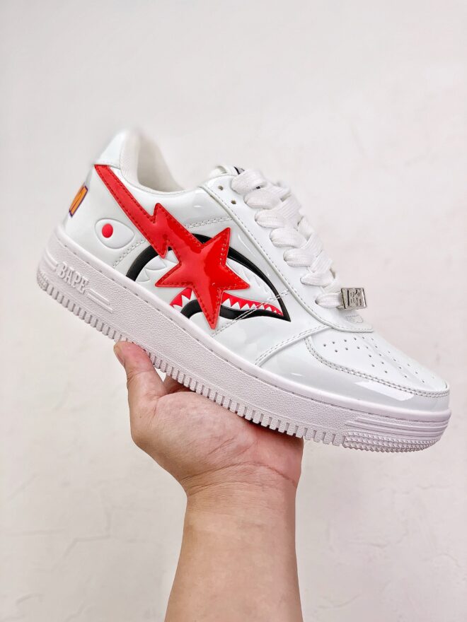 A Bathing Ape Bape Sta Low Shark White - Image 3