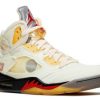 Replica Air Jordan 5 Retro OFF-WHITE Sail||||