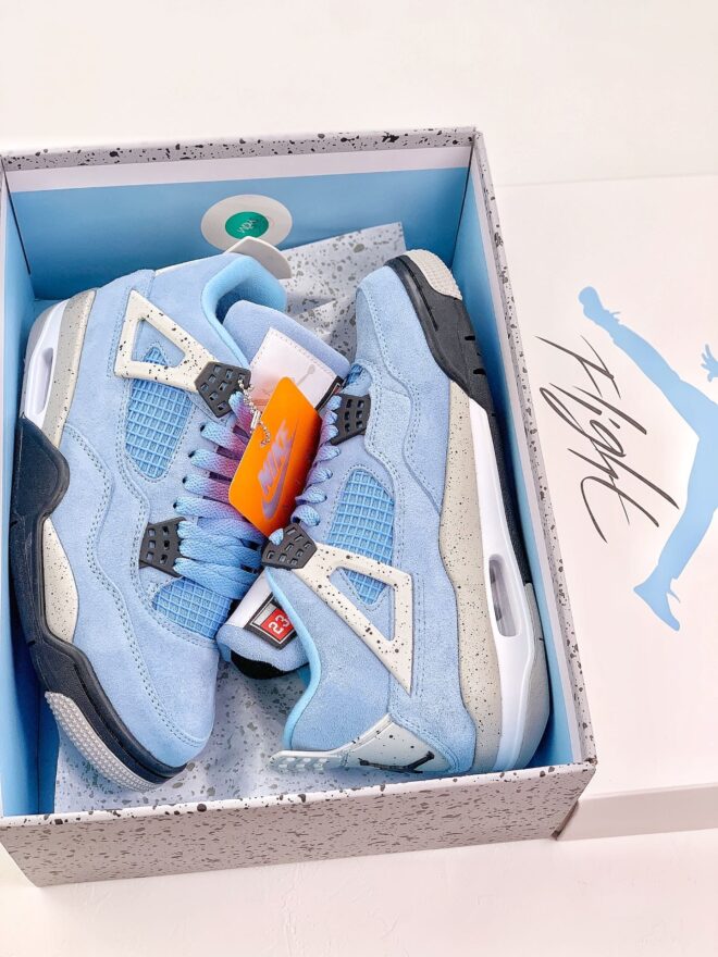 Jordan 4 Retro University Blue Extended Size - Image 2