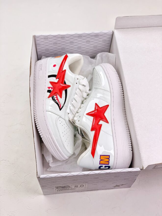 A Bathing Ape Bape Sta Low Shark White - Image 6