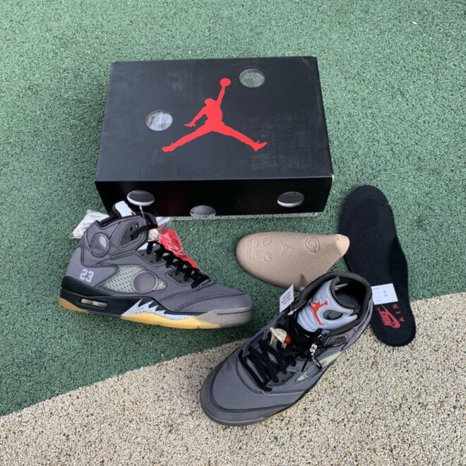 Air Jordan 5 Retro Off-White Black - Image 8