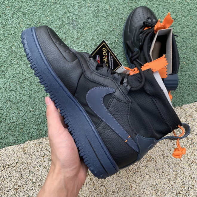 Nike Air Force 1 Winter Gore-tex Black Bright Ceramic Thunder Blue - Image 3