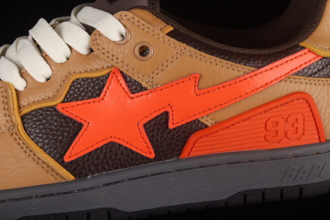 A Bathing Ape Bape SK8 STA Brown Orange - Image 3