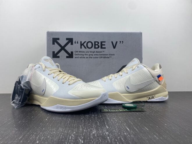 Off-White x Nike Kobe 5 Protro Custom White - Image 4