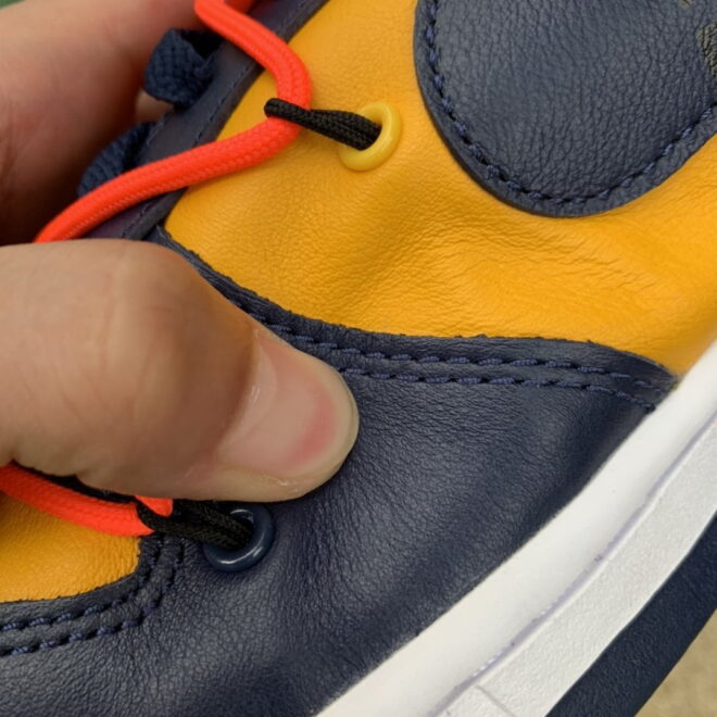 Nike Dunk Low Off-White University Gold Midnight Navy - Image 15