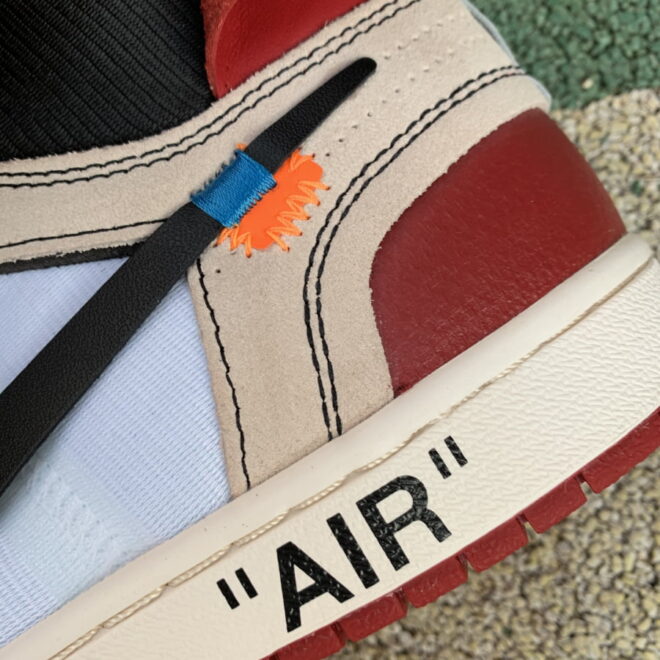 OFF WHITE Air Jordan 1 Chicago Red Extended Size - Image 9