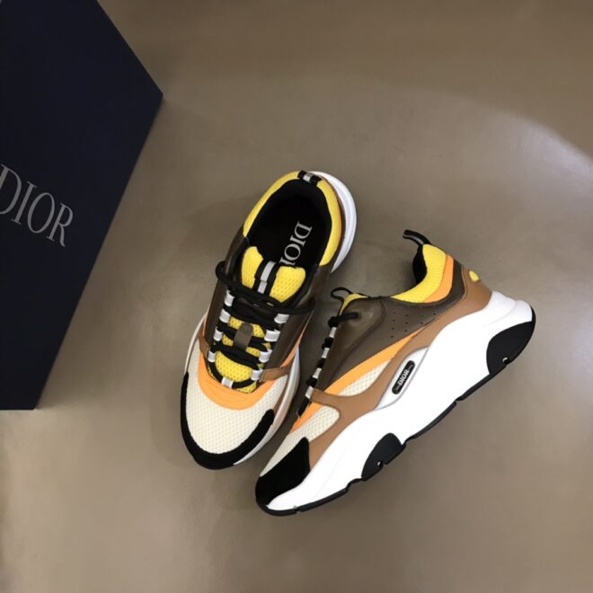 DIOR B22 Sneaker Yellow White Ebony Camel - Image 5