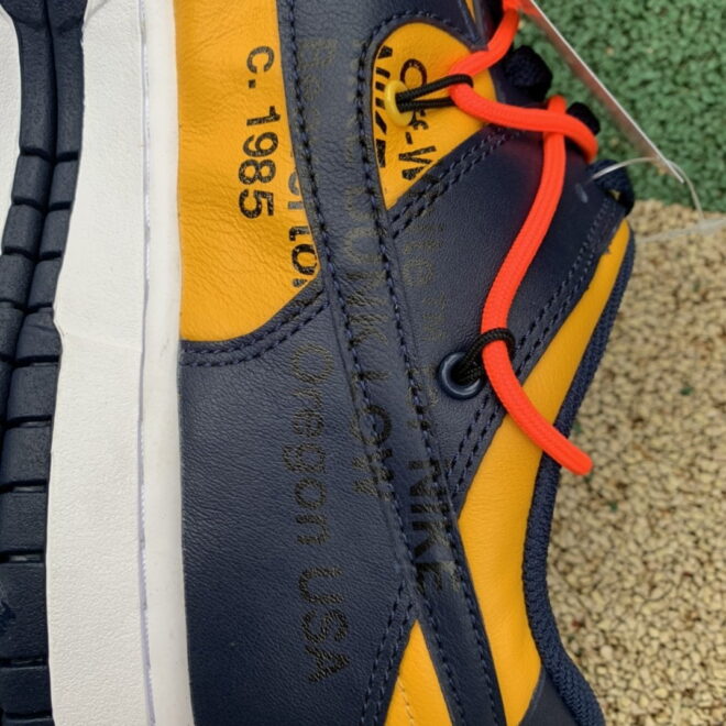 Nike Dunk Low Off-White University Gold Midnight Navy - Image 22