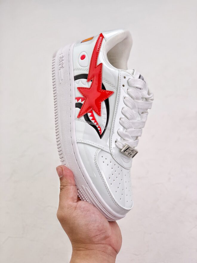 A Bathing Ape Bape Sta Low Shark White - Image 5