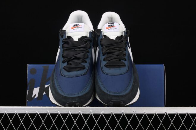 Sacai x Nike LDV Waffle Daybreak Navy Black White - Image 4