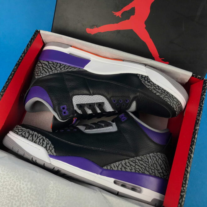 Jordan 3 Retro Black Court Purple - Image 7