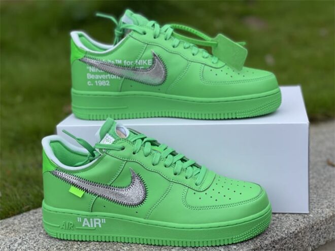 Nike Air Force 1 Low Off-White Light Green Spark - Image 2