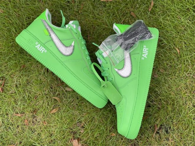 Nike Air Force 1 Low Off-White Light Green Spark - Image 3