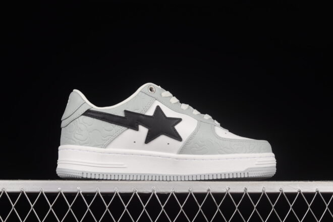 A Bathing Ape Bape STA Low Grey Black - Image 4