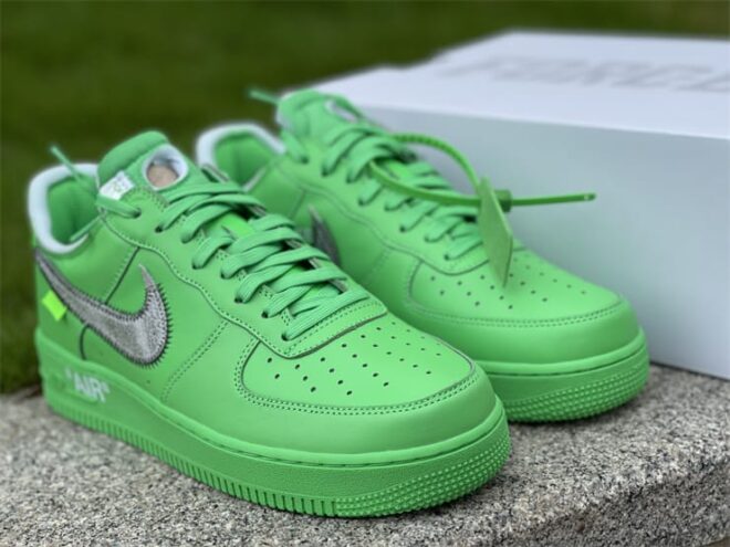 Nike Air Force 1 Low Off-White Light Green Spark - Image 4