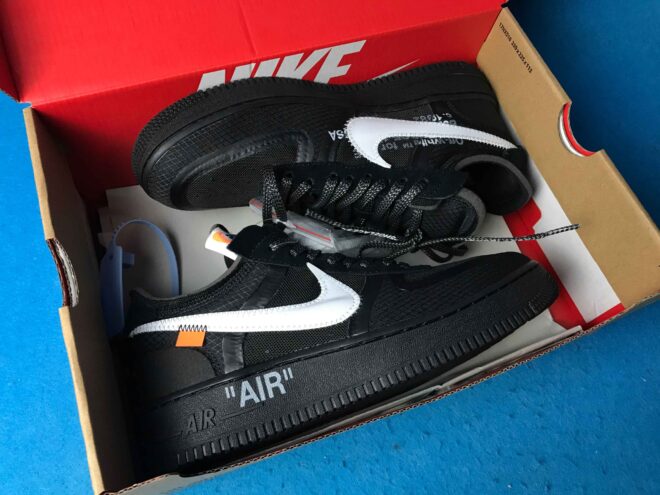 Nike Air Force 1 Low Off-White Black White Replica - Image 8