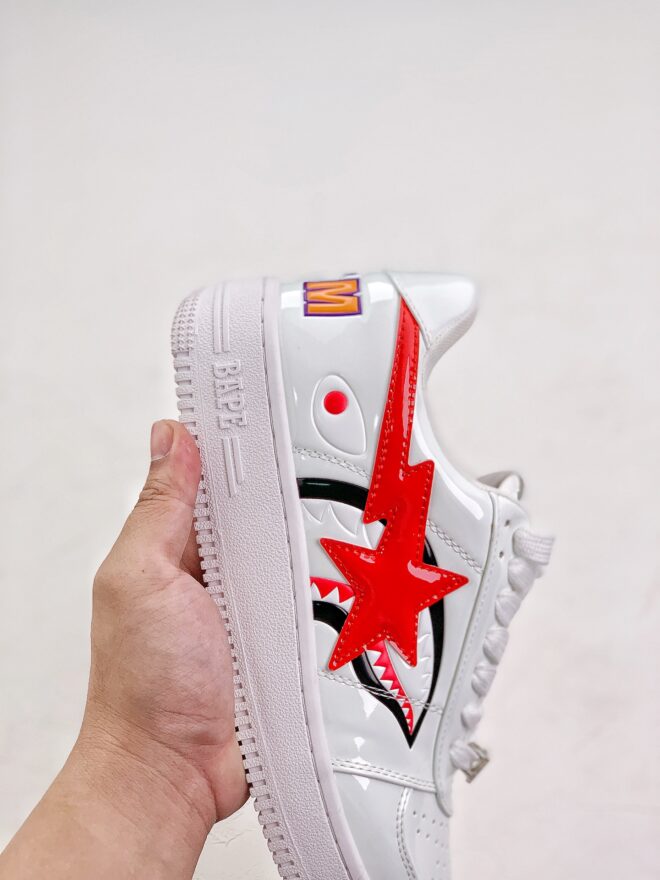 A Bathing Ape Bape Sta Low Shark White - Image 8