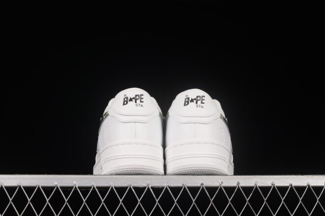 A Bathing Ape Bape STA Low White ABC Camo Green - Image 6