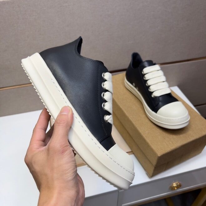 Rick Owens Low Sneakers Black 02 - Image 4