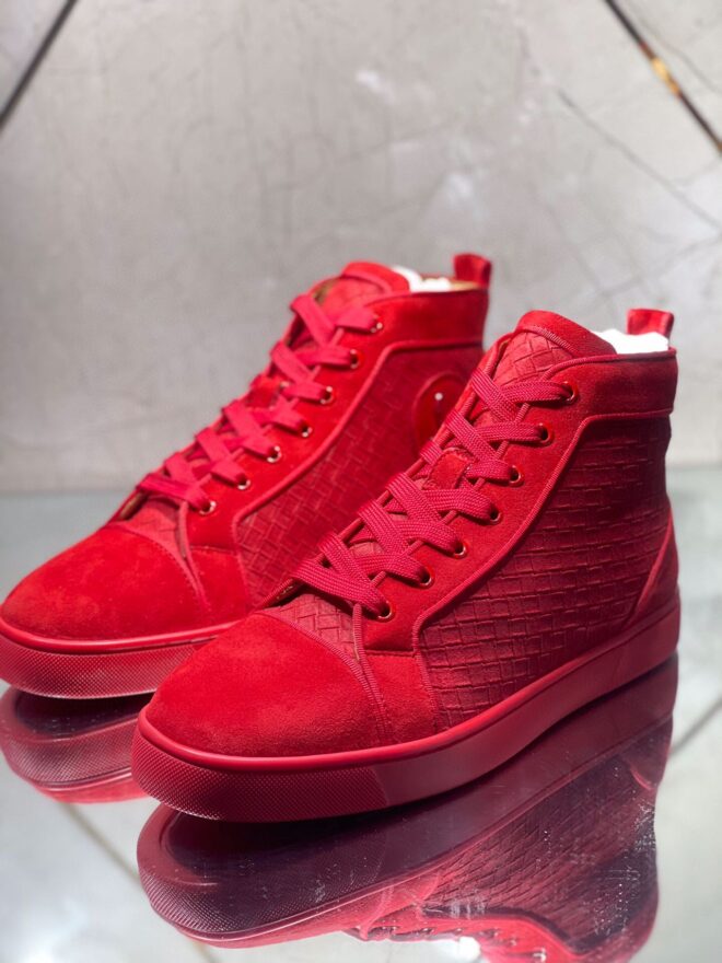 Christian Louboutin Sneakers Suede calf Red - Image 4