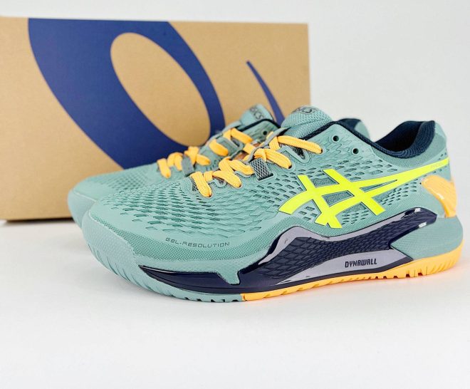 ASICS Gel-Resolution 9 Padel Celadon/Safety Yellow - Image 6