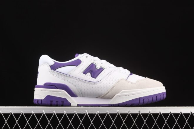 New Balance 550, White Purple - Image 3