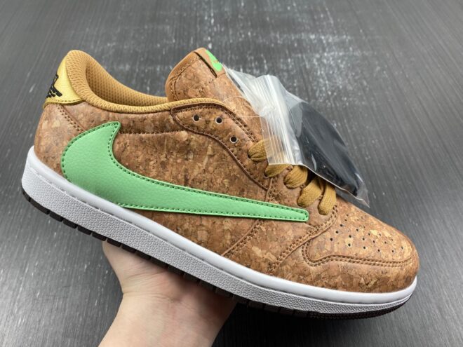 Travis Scott x Air Jordan 1 Brown and Green - Image 5