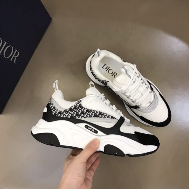 DIOR B22 Sneaker White Black Gray - Image 4