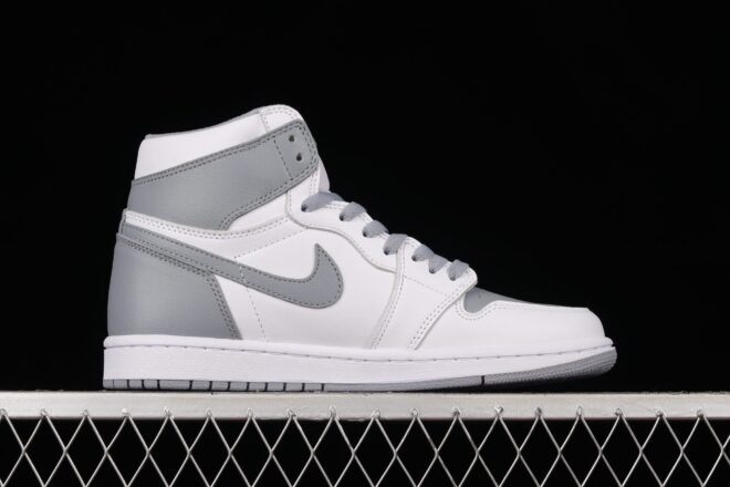 Air Jordan 1 High OG Stealth White Dark Grey - Image 3