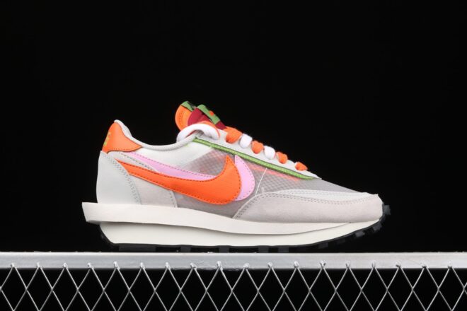 Nike LD Waffle Sacai CLOT Net Orange Blaze - Image 8