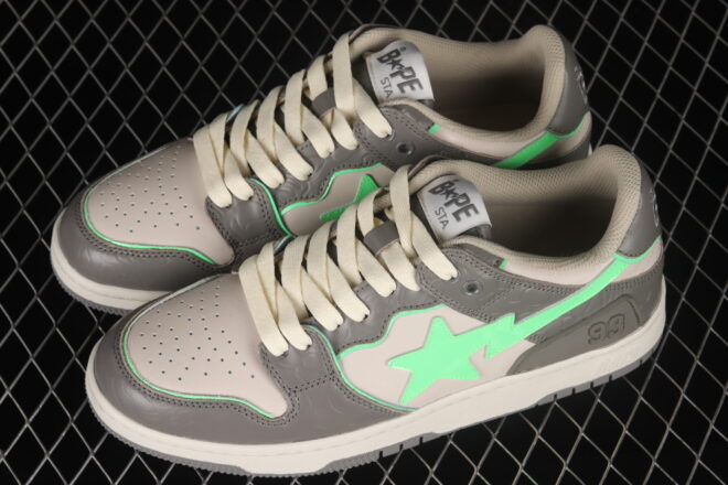 A Bathing Ape Bape SK8 STA Gray Green - Image 7